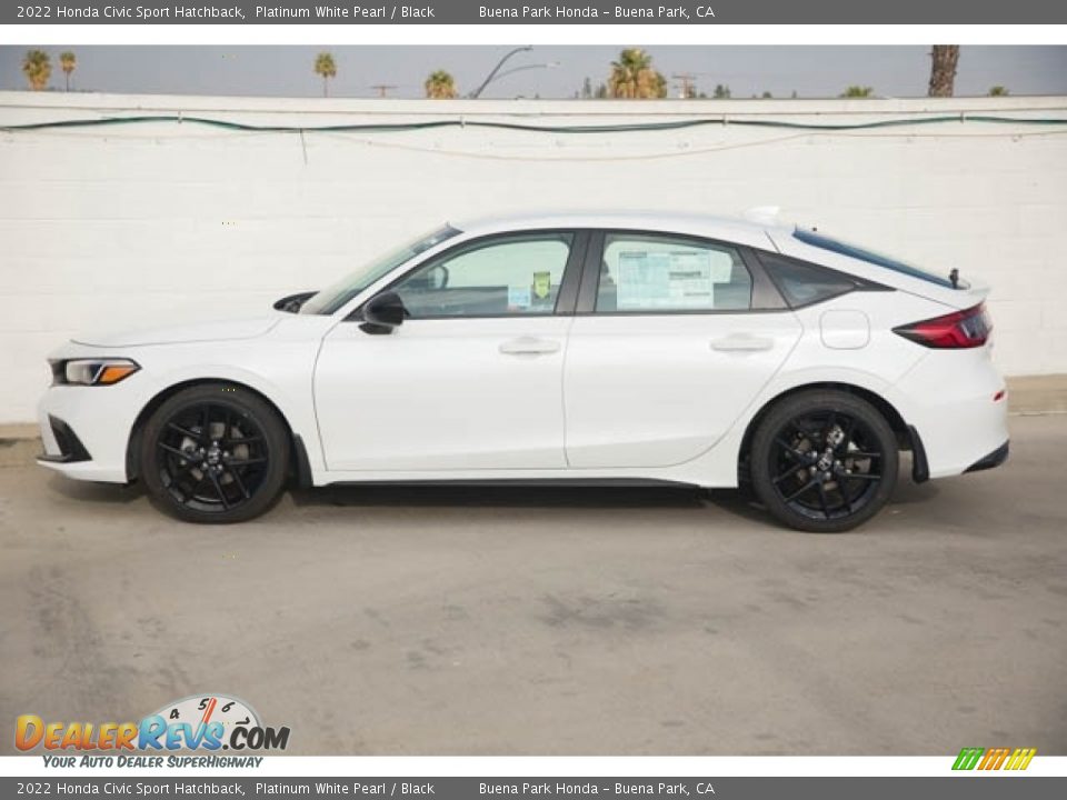 2022 Honda Civic Sport Hatchback Platinum White Pearl / Black Photo #4