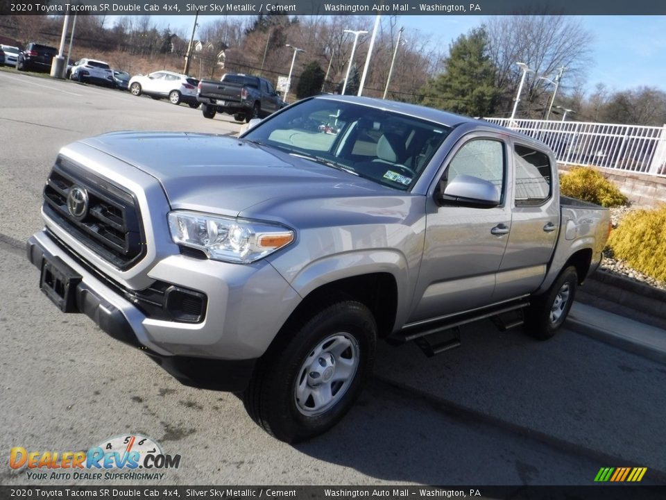 2020 Toyota Tacoma SR Double Cab 4x4 Silver Sky Metallic / Cement Photo #13