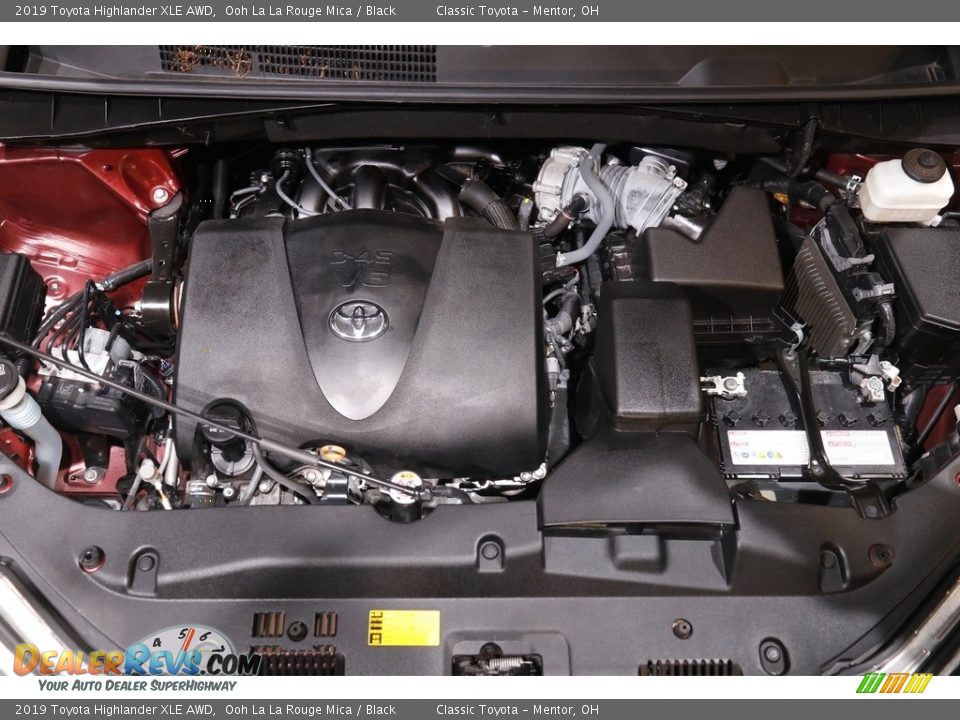 2019 Toyota Highlander XLE AWD Ooh La La Rouge Mica / Black Photo #20