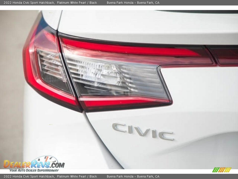 2022 Honda Civic Sport Hatchback Platinum White Pearl / Black Photo #6