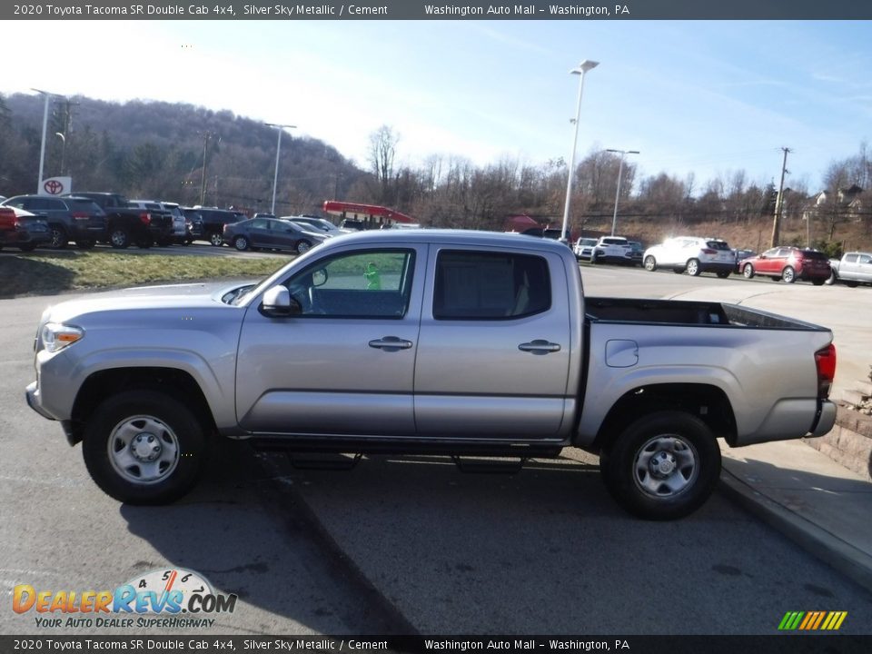 2020 Toyota Tacoma SR Double Cab 4x4 Silver Sky Metallic / Cement Photo #14