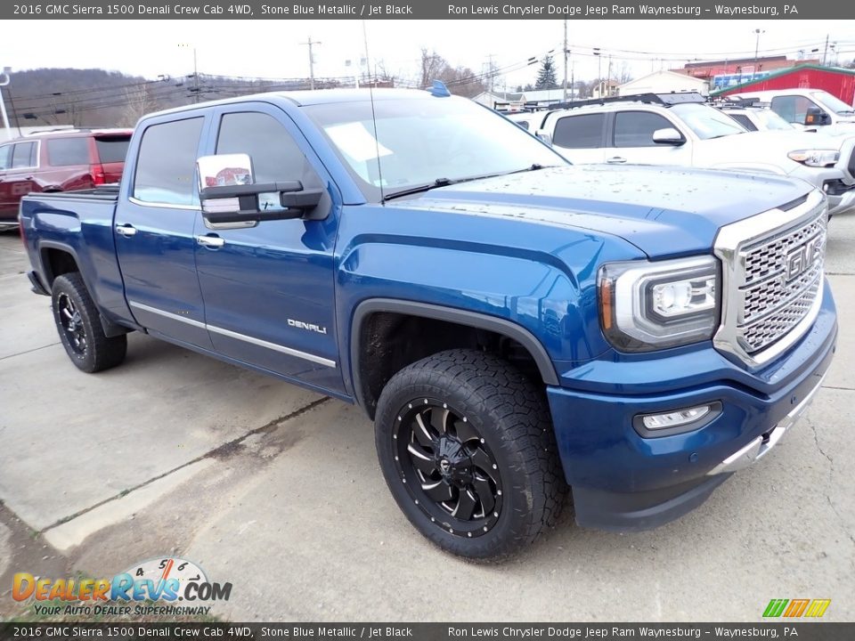 Stone Blue Metallic 2016 GMC Sierra 1500 Denali Crew Cab 4WD Photo #4