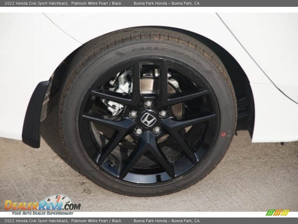 2022 Honda Civic Sport Hatchback Platinum White Pearl / Black Photo #10
