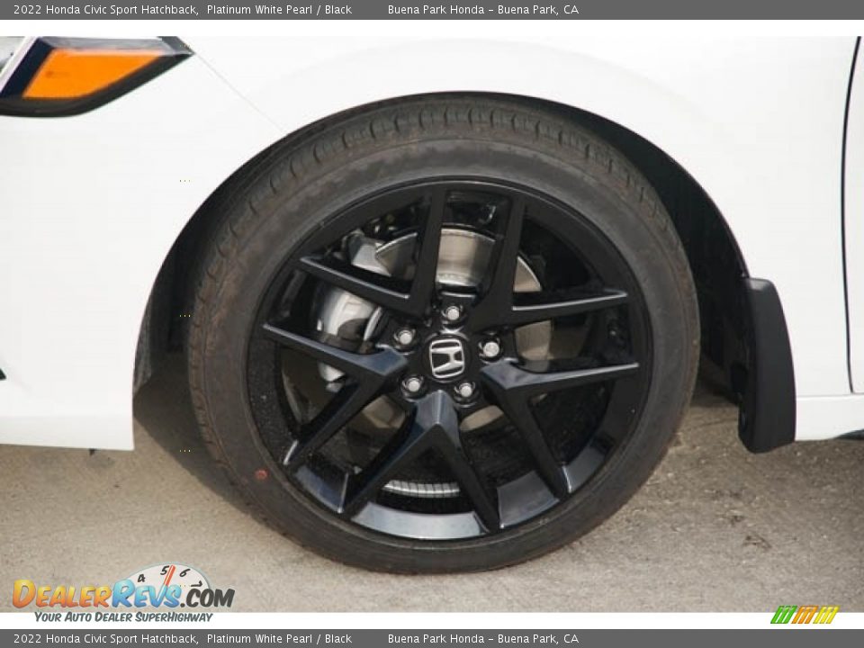 2022 Honda Civic Sport Hatchback Platinum White Pearl / Black Photo #13