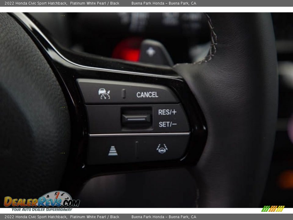 2022 Honda Civic Sport Hatchback Platinum White Pearl / Black Photo #21