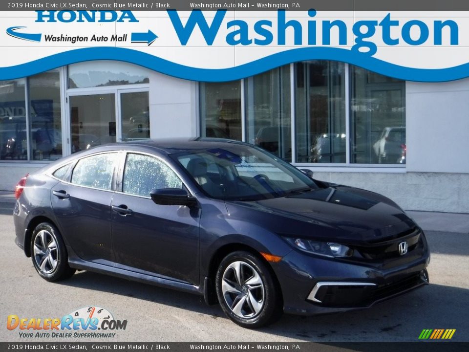 2019 Honda Civic LX Sedan Cosmic Blue Metallic / Black Photo #1