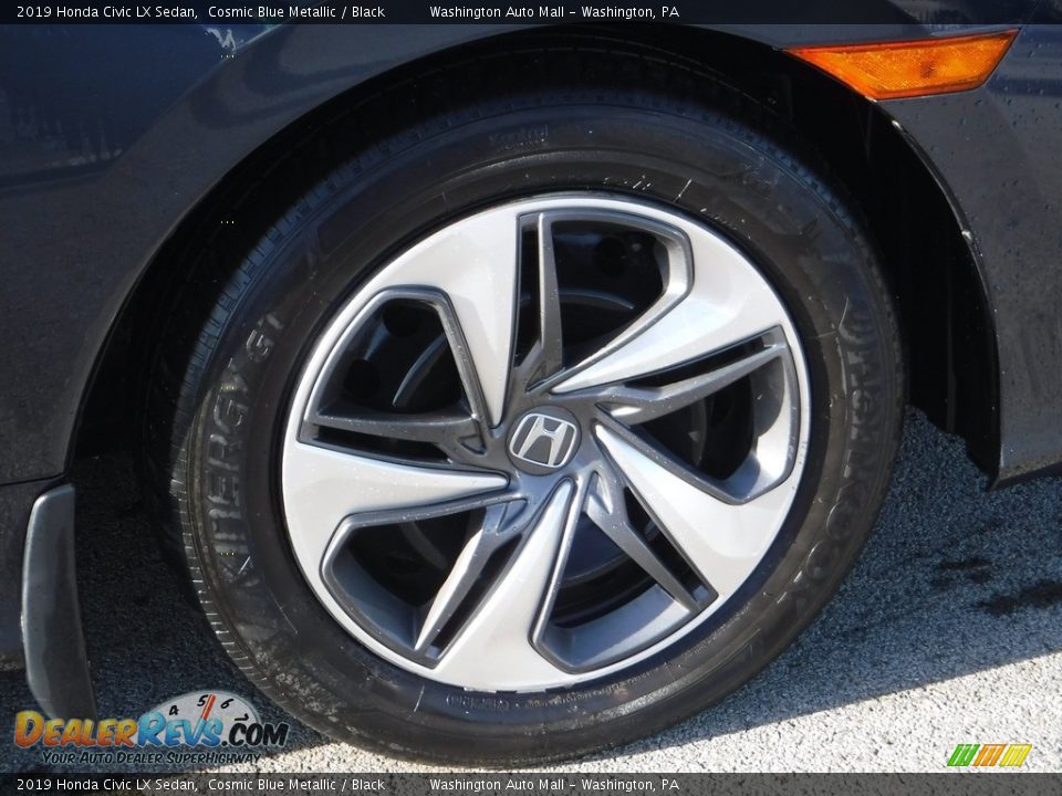 2019 Honda Civic LX Sedan Cosmic Blue Metallic / Black Photo #3