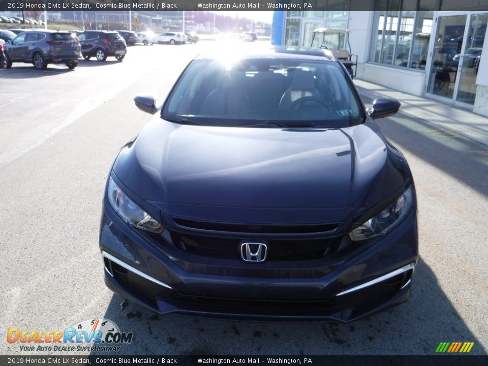 2019 Honda Civic LX Sedan Cosmic Blue Metallic / Black Photo #4