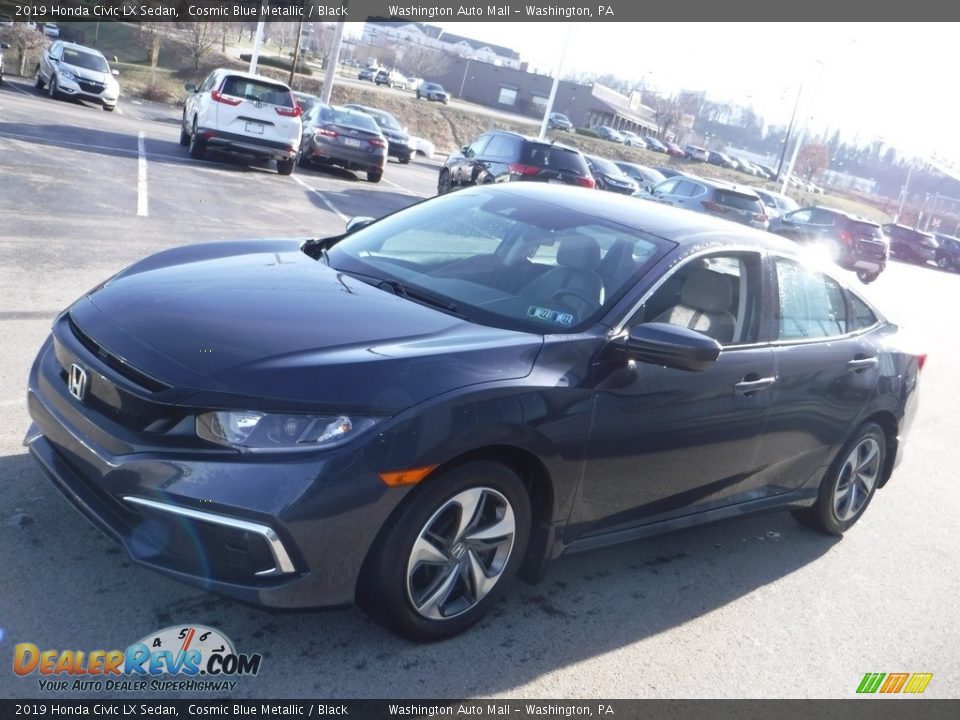 2019 Honda Civic LX Sedan Cosmic Blue Metallic / Black Photo #5