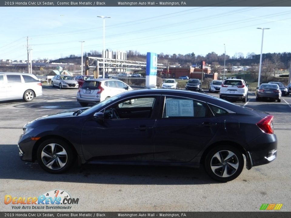 2019 Honda Civic LX Sedan Cosmic Blue Metallic / Black Photo #6