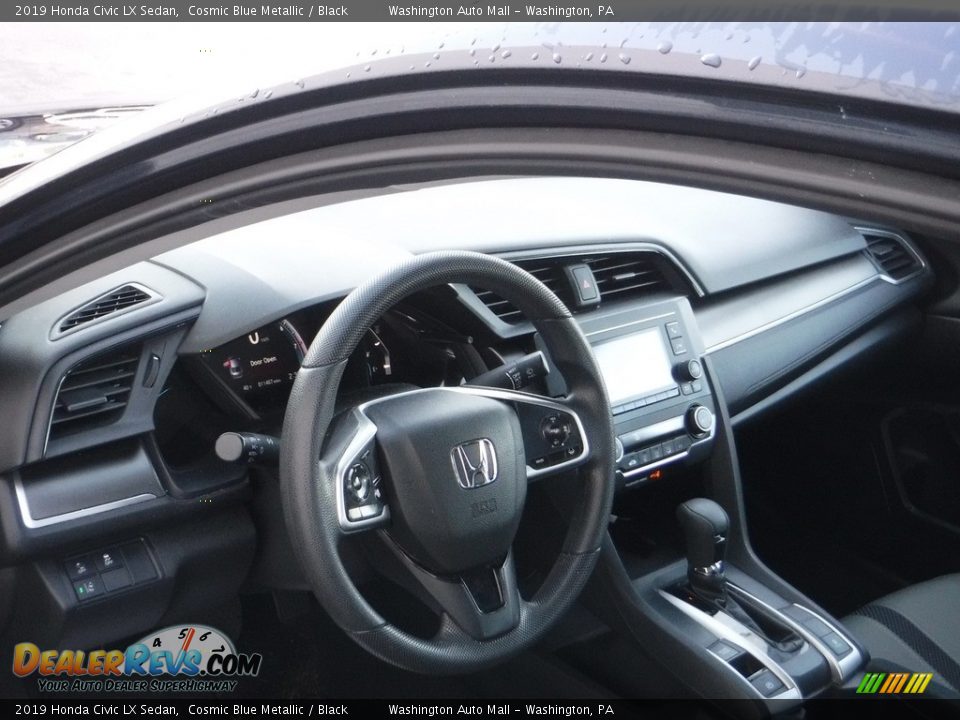 2019 Honda Civic LX Sedan Cosmic Blue Metallic / Black Photo #10