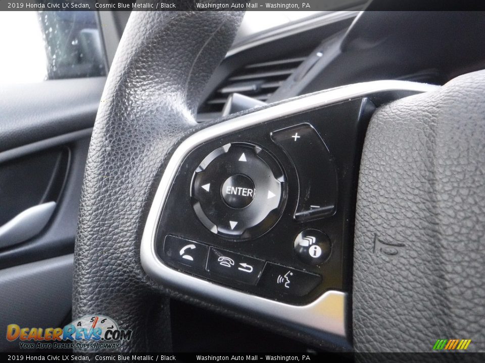 2019 Honda Civic LX Sedan Cosmic Blue Metallic / Black Photo #20