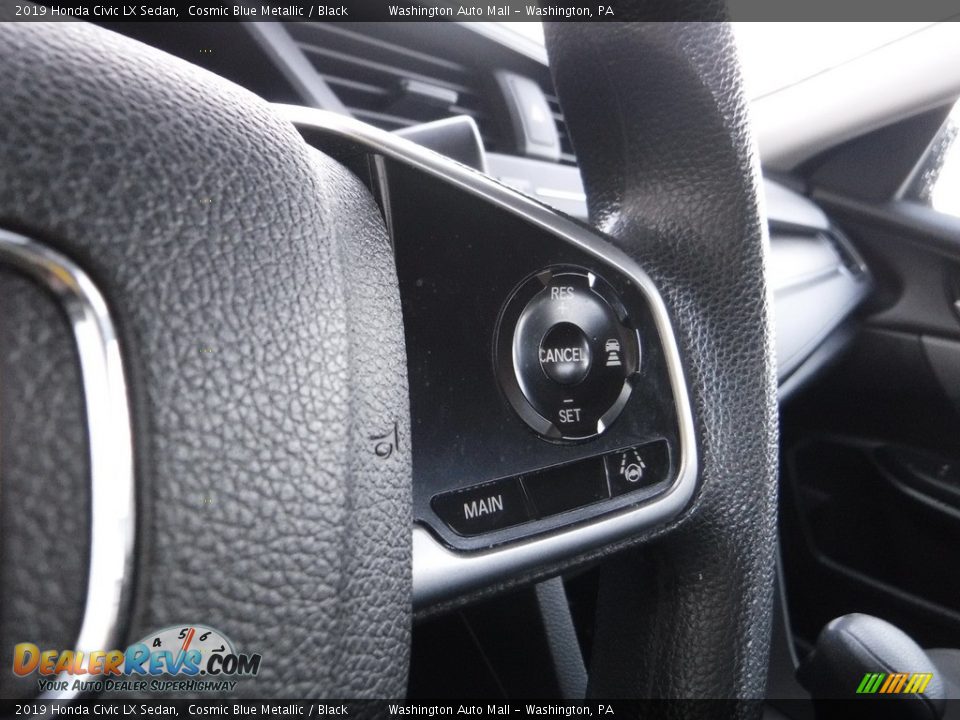 2019 Honda Civic LX Sedan Cosmic Blue Metallic / Black Photo #21