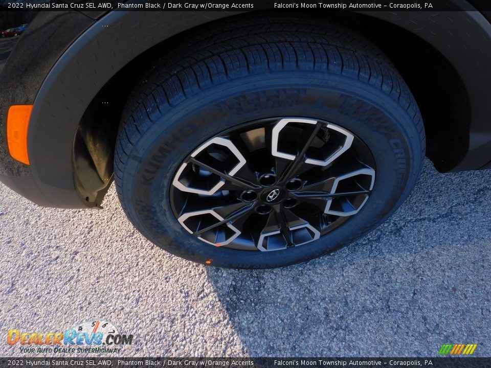2022 Hyundai Santa Cruz SEL AWD Phantom Black / Dark Gray w/Orange Accents Photo #10
