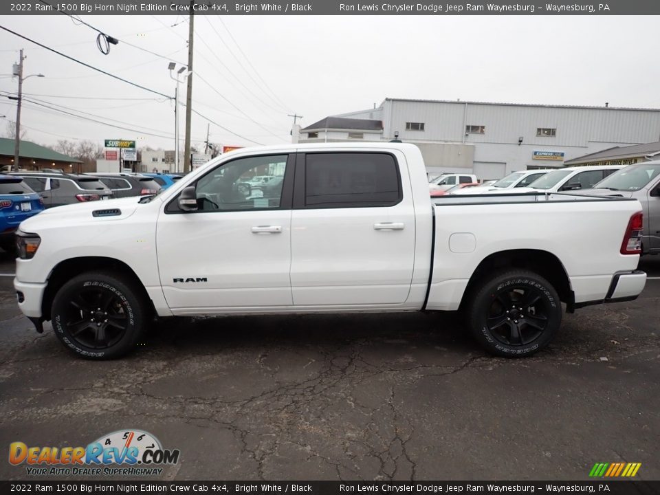 2022 Ram 1500 Big Horn Night Edition Crew Cab 4x4 Bright White / Black Photo #2