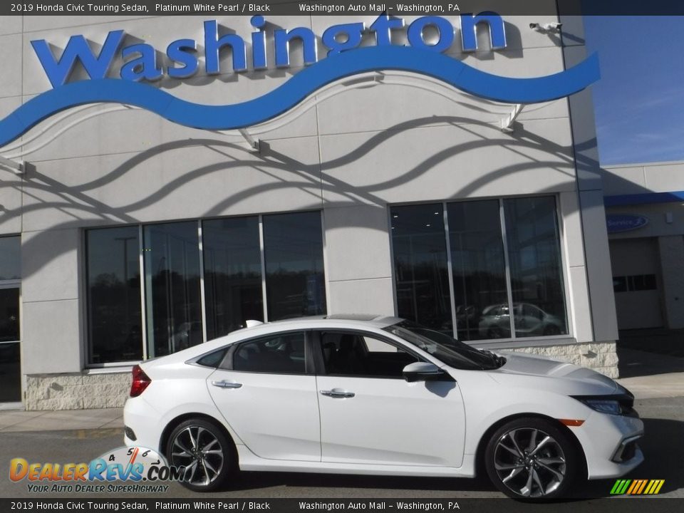 2019 Honda Civic Touring Sedan Platinum White Pearl / Black Photo #2