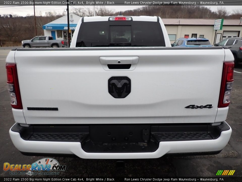 2022 Ram 1500 Big Horn Night Edition Crew Cab 4x4 Bright White / Black Photo #4