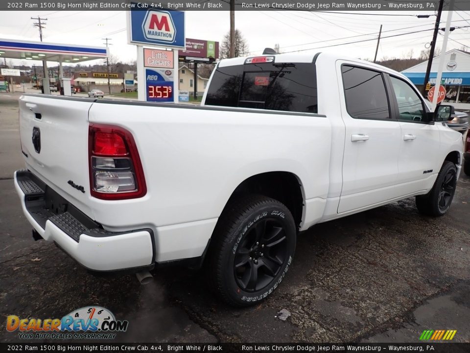 2022 Ram 1500 Big Horn Night Edition Crew Cab 4x4 Bright White / Black Photo #5