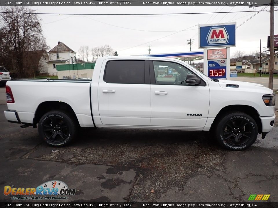 2022 Ram 1500 Big Horn Night Edition Crew Cab 4x4 Bright White / Black Photo #6