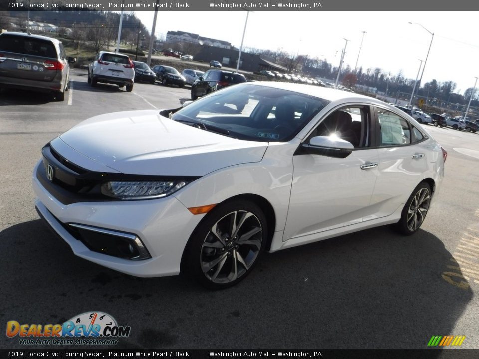 2019 Honda Civic Touring Sedan Platinum White Pearl / Black Photo #6