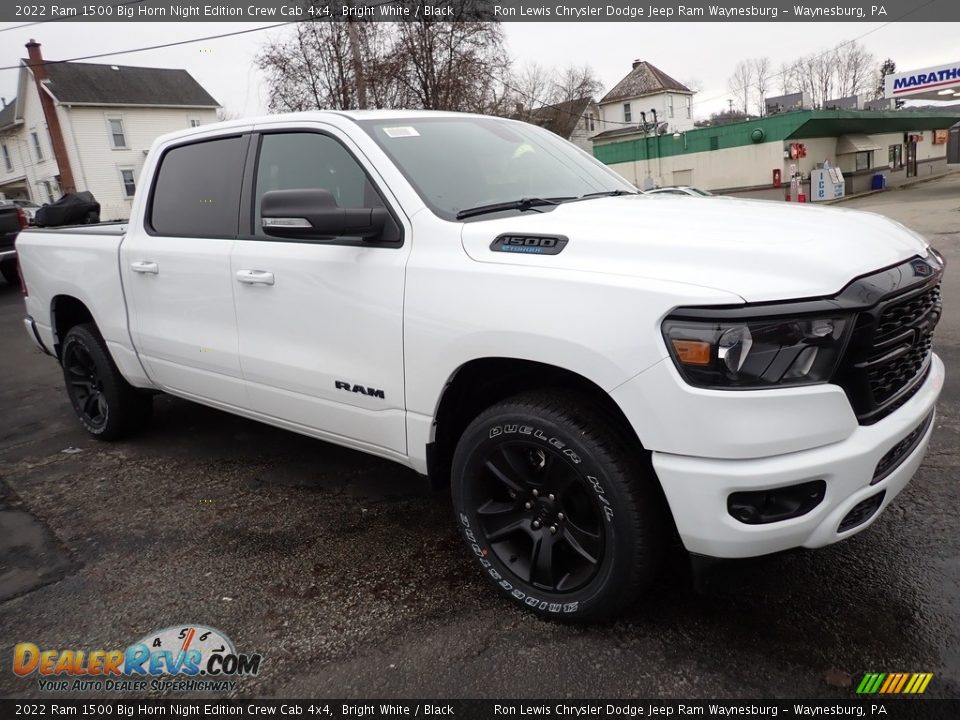 2022 Ram 1500 Big Horn Night Edition Crew Cab 4x4 Bright White / Black Photo #7