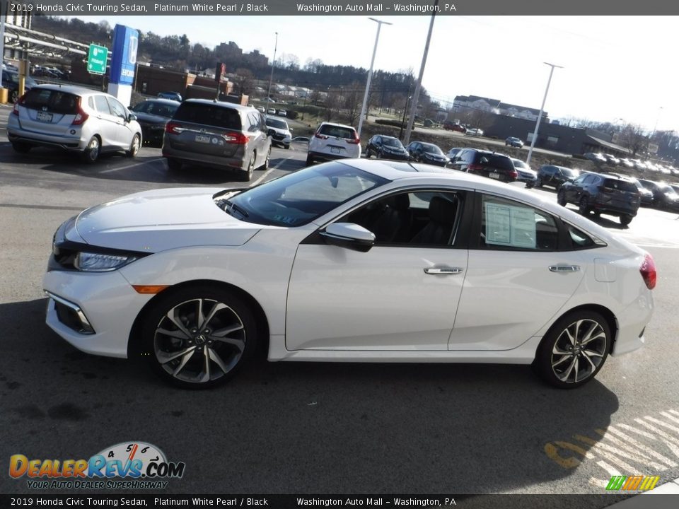 2019 Honda Civic Touring Sedan Platinum White Pearl / Black Photo #7