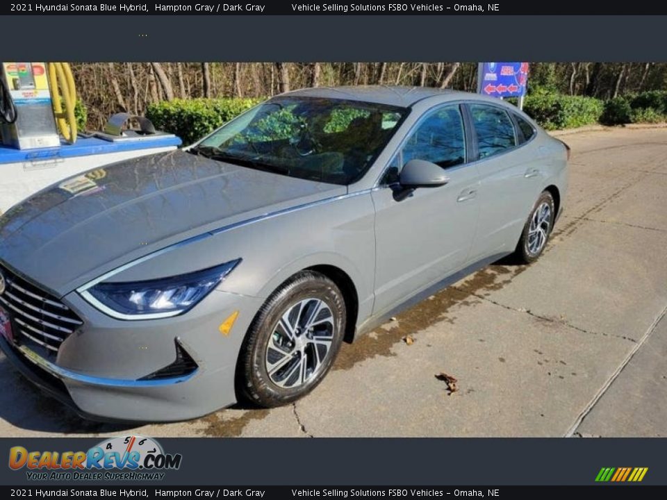 2021 Hyundai Sonata Blue Hybrid Hampton Gray / Dark Gray Photo #1