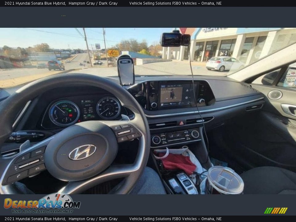 2021 Hyundai Sonata Blue Hybrid Hampton Gray / Dark Gray Photo #3