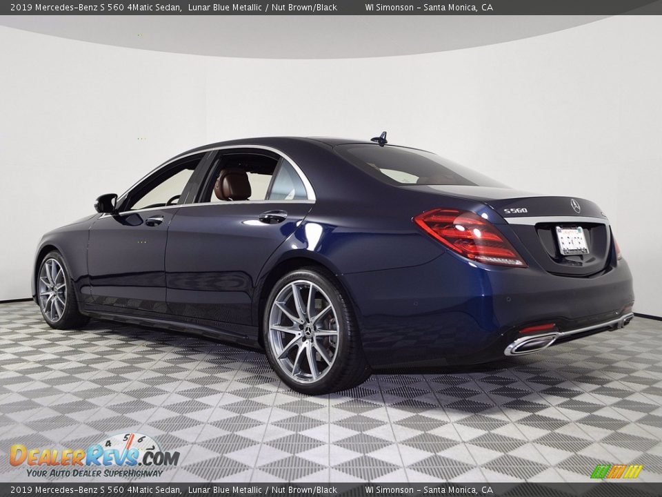 2019 Mercedes-Benz S 560 4Matic Sedan Lunar Blue Metallic / Nut Brown/Black Photo #4