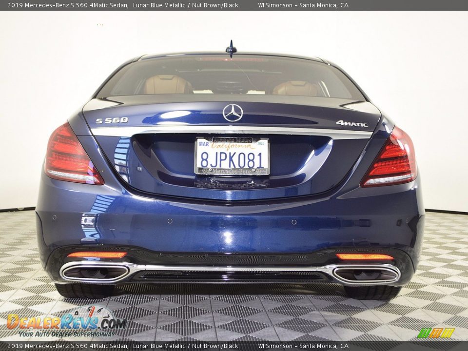 2019 Mercedes-Benz S 560 4Matic Sedan Lunar Blue Metallic / Nut Brown/Black Photo #8