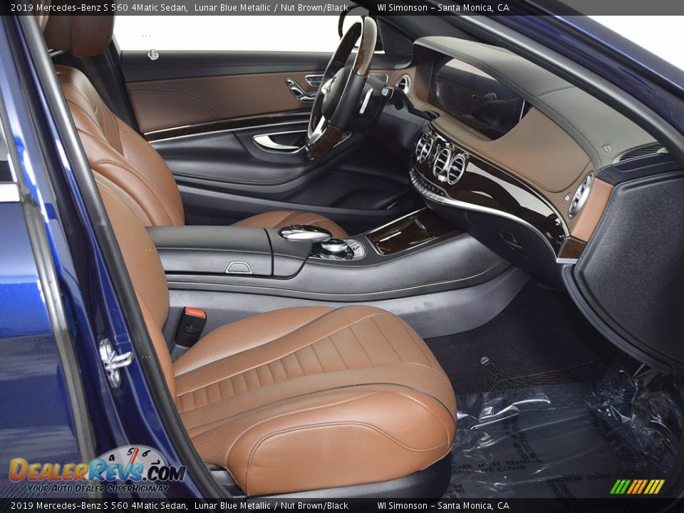 2019 Mercedes-Benz S 560 4Matic Sedan Lunar Blue Metallic / Nut Brown/Black Photo #12