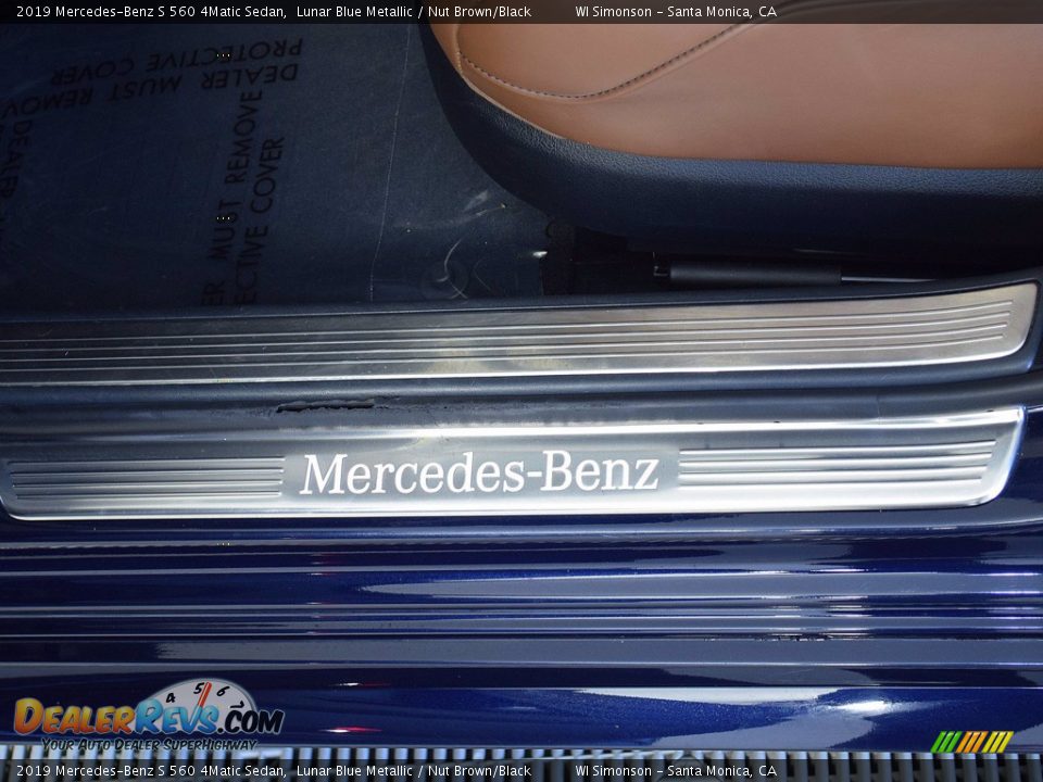 2019 Mercedes-Benz S 560 4Matic Sedan Lunar Blue Metallic / Nut Brown/Black Photo #23