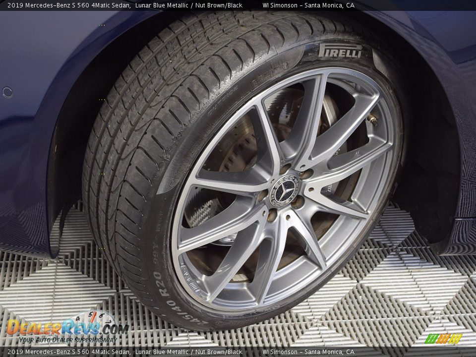 2019 Mercedes-Benz S 560 4Matic Sedan Lunar Blue Metallic / Nut Brown/Black Photo #30