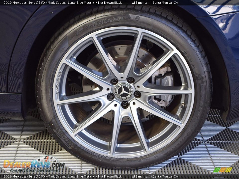 2019 Mercedes-Benz S 560 4Matic Sedan Lunar Blue Metallic / Nut Brown/Black Photo #31