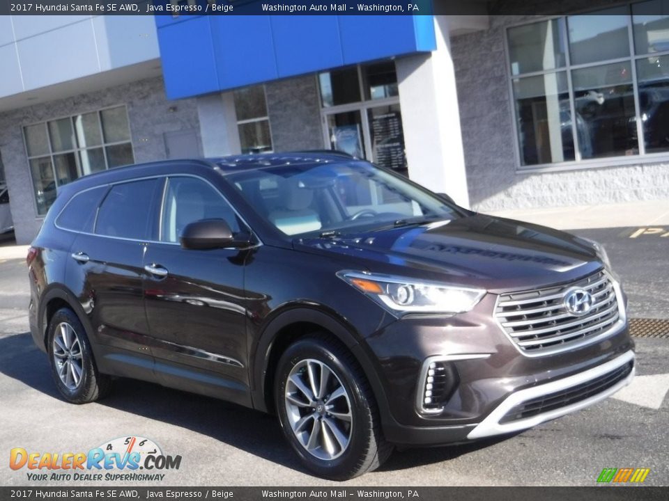 2017 Hyundai Santa Fe SE AWD Java Espresso / Beige Photo #1