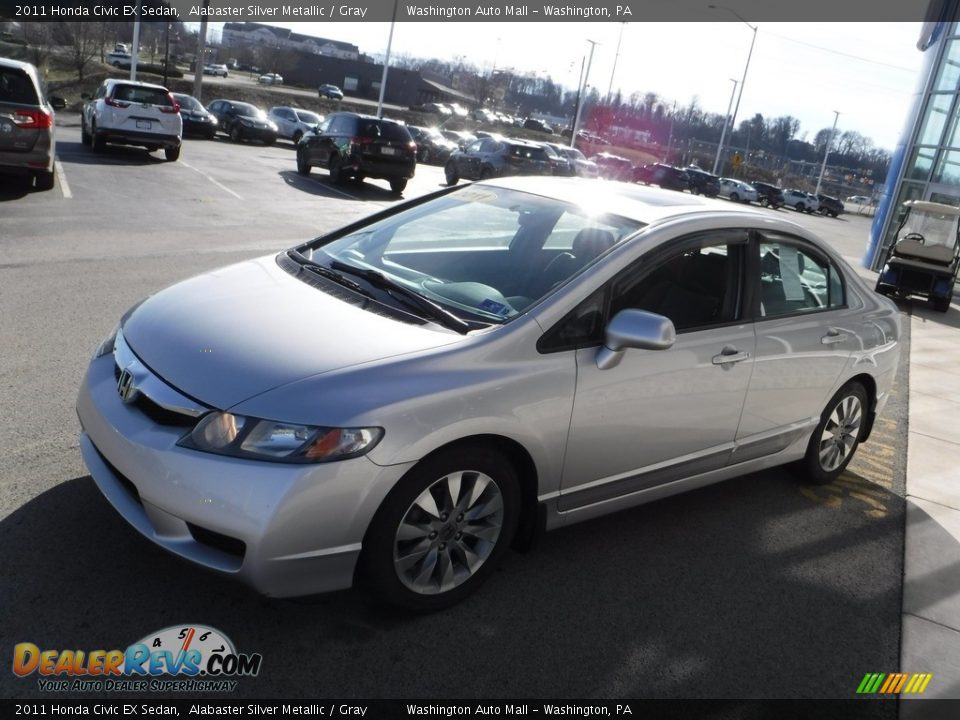 2011 Honda Civic EX Sedan Alabaster Silver Metallic / Gray Photo #6