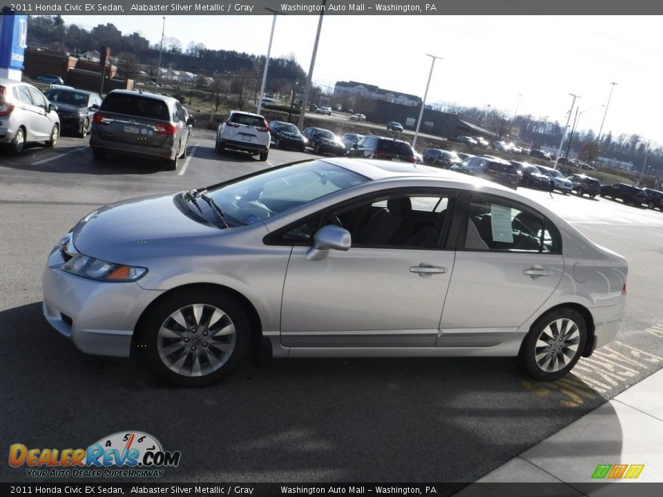 2011 Honda Civic EX Sedan Alabaster Silver Metallic / Gray Photo #7