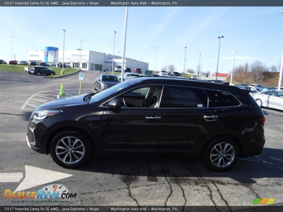 2017 Hyundai Santa Fe SE AWD Java Espresso / Beige Photo #6