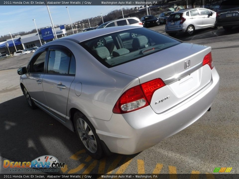 2011 Honda Civic EX Sedan Alabaster Silver Metallic / Gray Photo #8