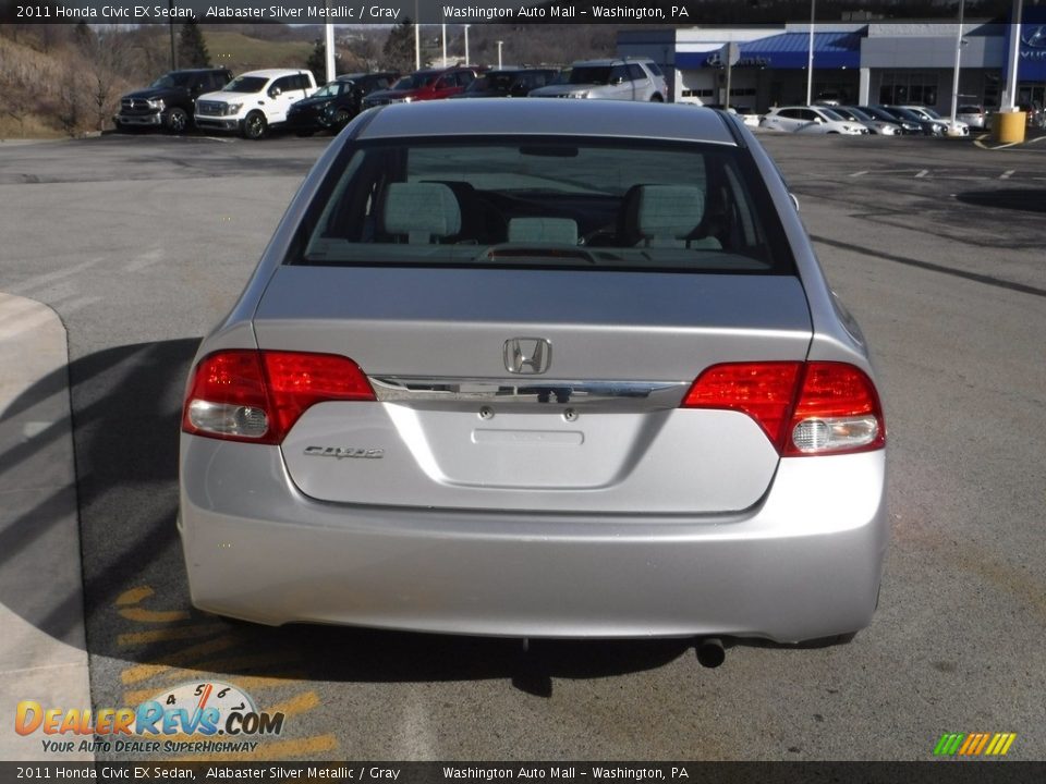 2011 Honda Civic EX Sedan Alabaster Silver Metallic / Gray Photo #9