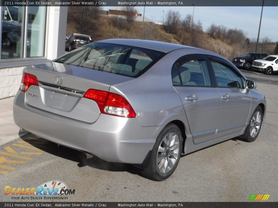 2011 Honda Civic EX Sedan Alabaster Silver Metallic / Gray Photo #10