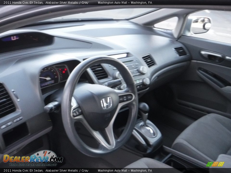 2011 Honda Civic EX Sedan Alabaster Silver Metallic / Gray Photo #12