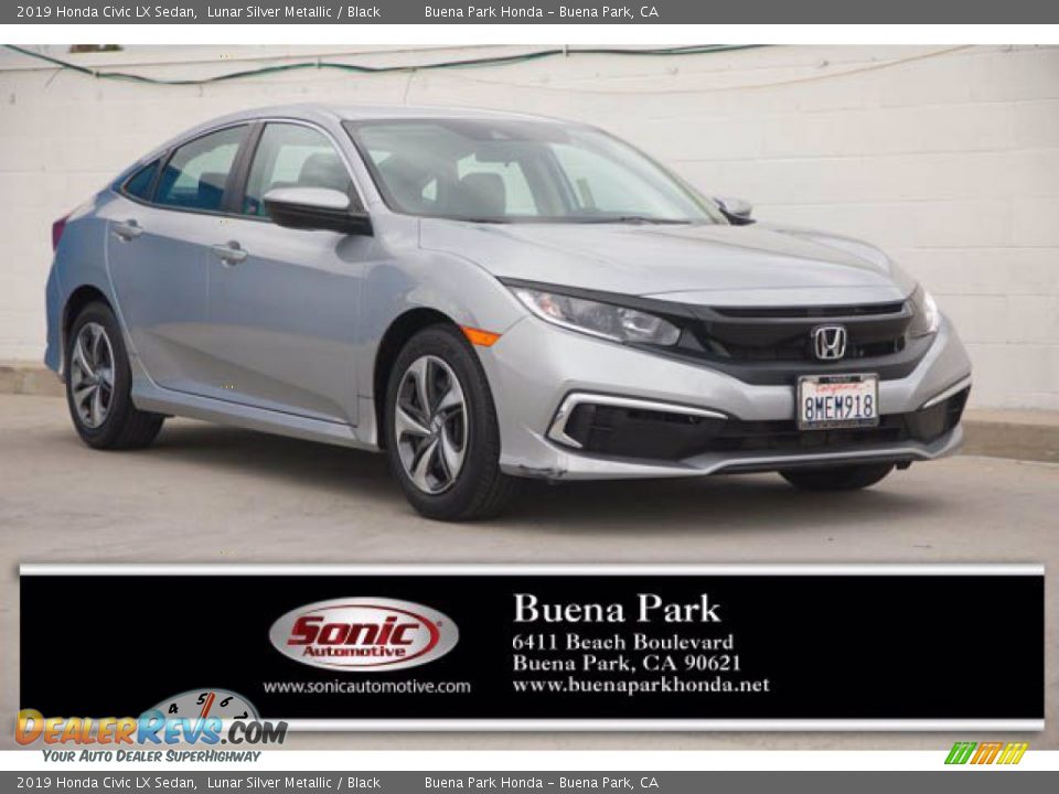 2019 Honda Civic LX Sedan Lunar Silver Metallic / Black Photo #1