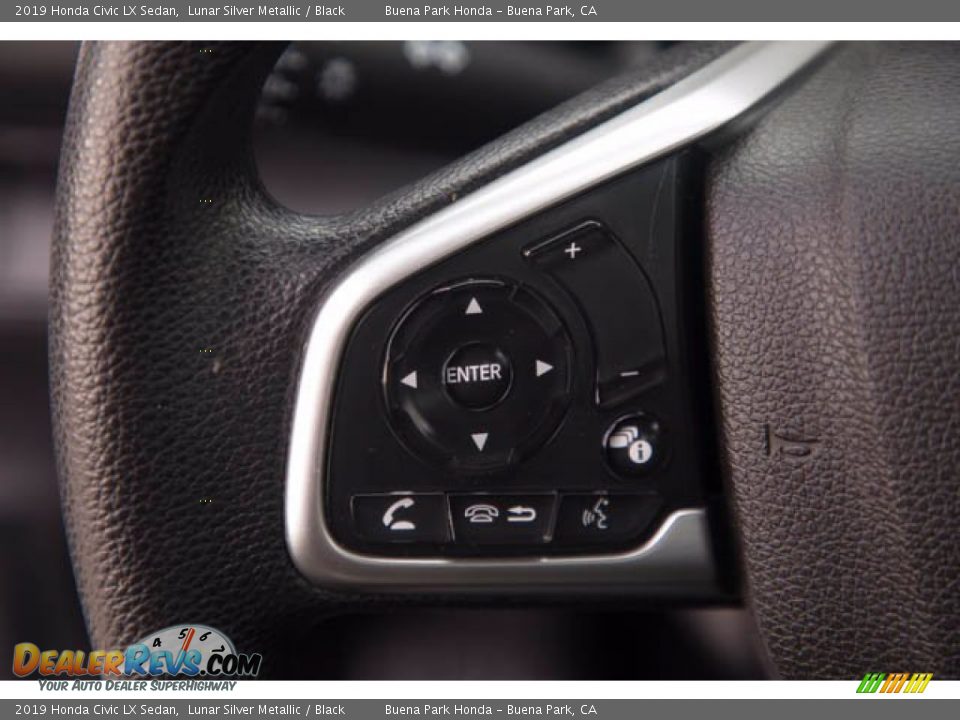 2019 Honda Civic LX Sedan Lunar Silver Metallic / Black Photo #16