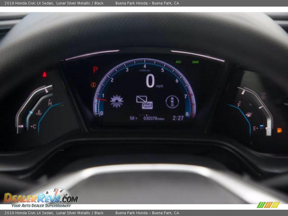 2019 Honda Civic LX Sedan Lunar Silver Metallic / Black Photo #28