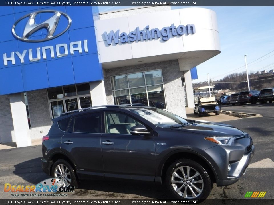 2018 Toyota RAV4 Limited AWD Hybrid Magnetic Gray Metallic / Ash Photo #2