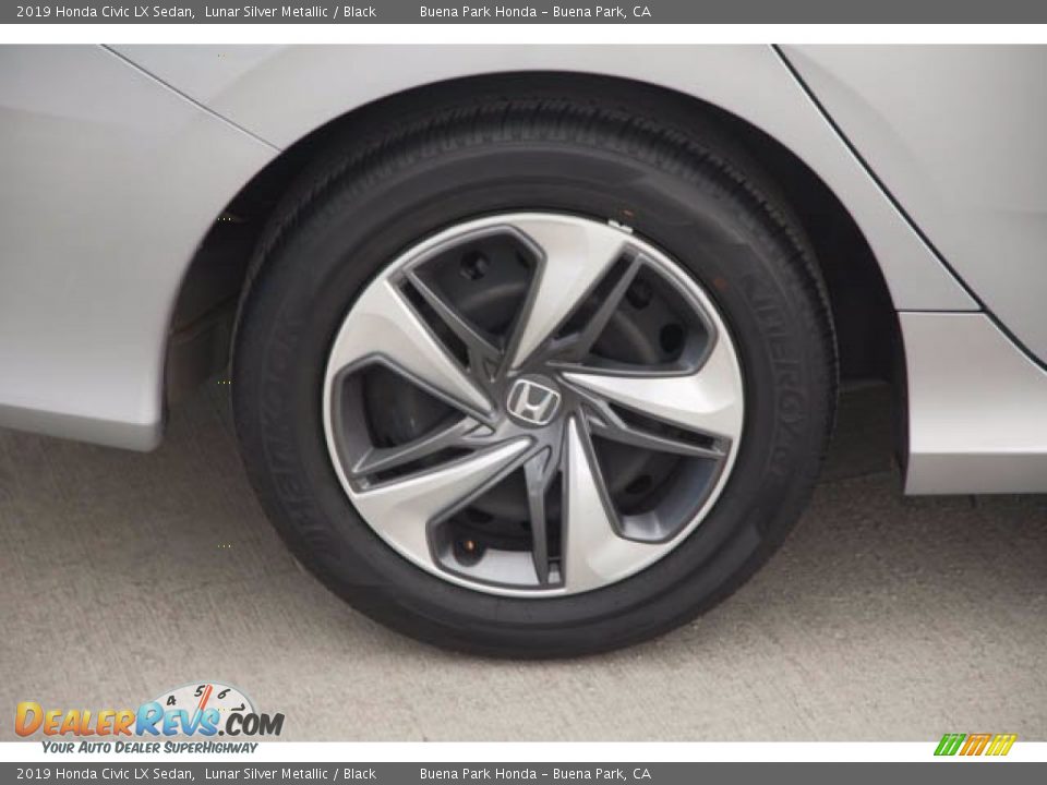 2019 Honda Civic LX Sedan Lunar Silver Metallic / Black Photo #35