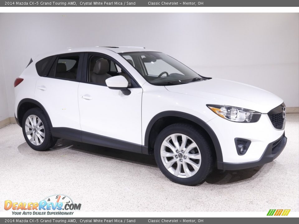 2014 Mazda CX-5 Grand Touring AWD Crystal White Pearl Mica / Sand Photo #1