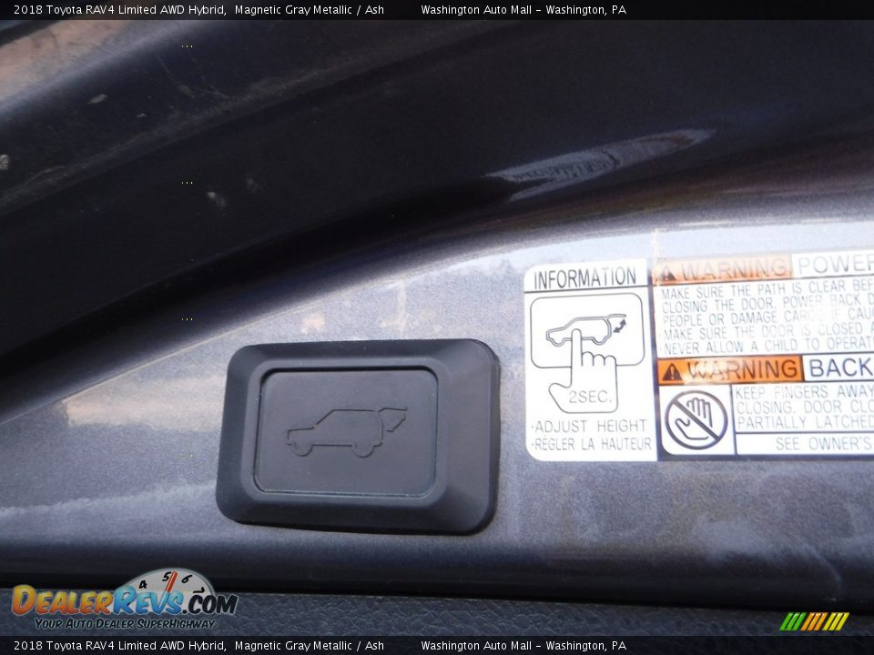 2018 Toyota RAV4 Limited AWD Hybrid Magnetic Gray Metallic / Ash Photo #34