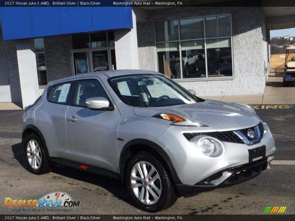 2017 Nissan Juke S AWD Brilliant Silver / Black/Silver Photo #1